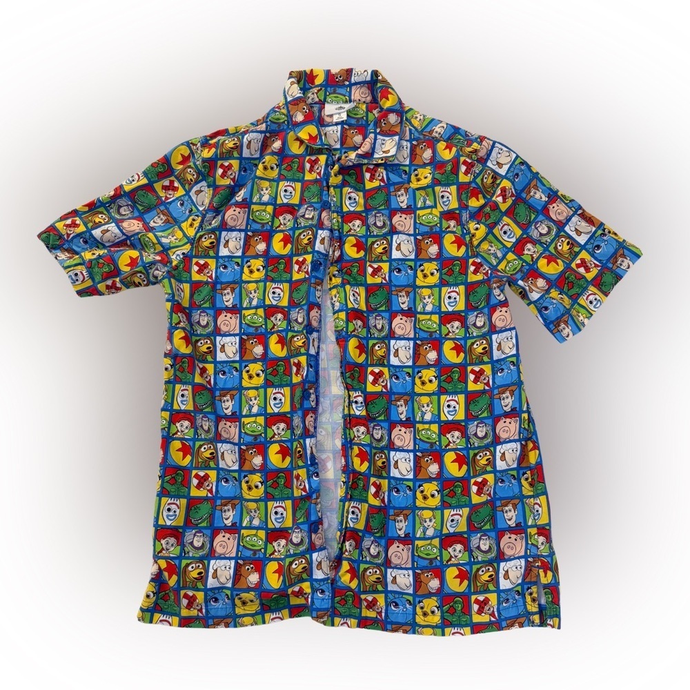 Disney Toy Story Character Collage Shirt - Red, Blue, Yellow